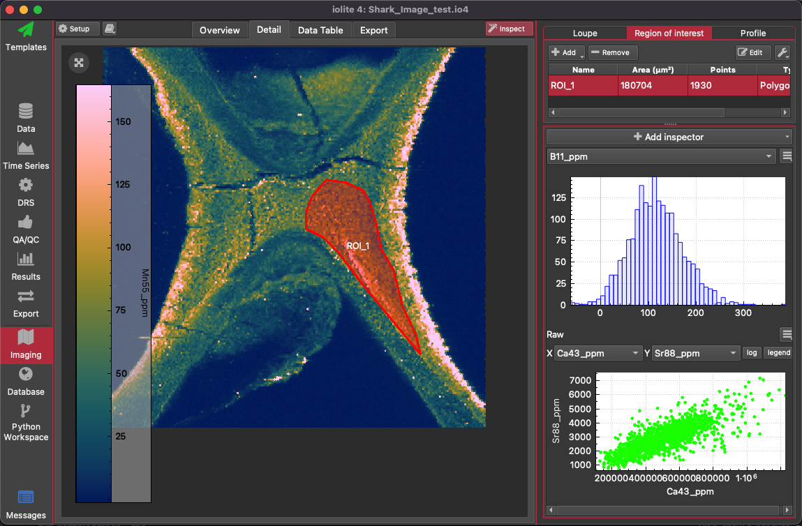 A Region Of Interest (ROI) example in iolite v4